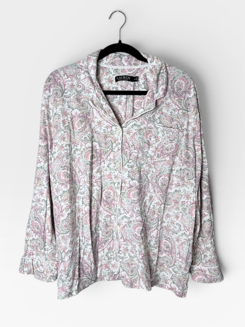 Ralph Lauren Paisley Print Pajamas Set Top and Bottom Size 2x (Q)